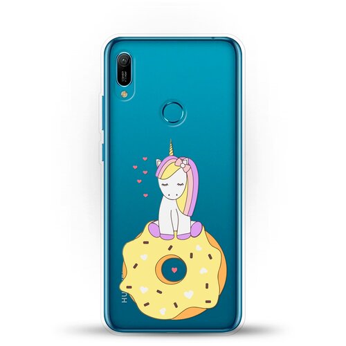 фото Силиконовый чехол единорог на пончике на huawei y6 (2019) andy & paul