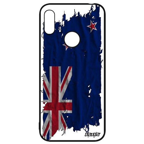 фото Чехол на смартфон huawei y6 2019, "флаг новой зеландии на ткани" страна патриот utaupia