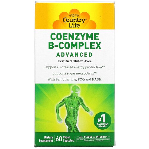 Капсулы Country Life Сoenzyme B-complex Advanced, 140 г, 60 шт.