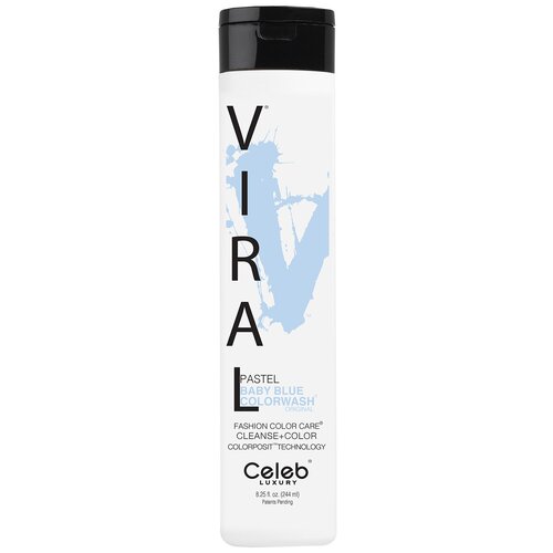 Celeb luxury Шампунь для яркости цвета голубая пастель Viral SHAMPOO PASTEL Baby Blue 244 мл