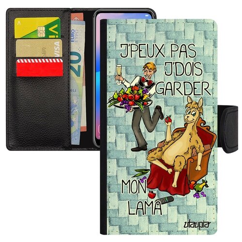 фото Чехол-книжка на мобильный xiaomi mi 8, "не могу - у меня лама!" прикол комикс utaupia