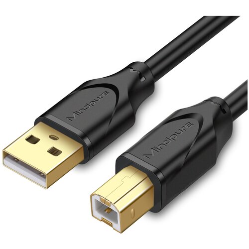 Кабель Mindpure USB A - USB B 2.0 US006 1.5м кабель vention usb 2 0 a male to b male cable 2m black pvc type coqbh