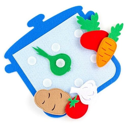Развивающая игра Fetrov Кастрюля с овощами Фетр 19*19 8 страниц см 1201006