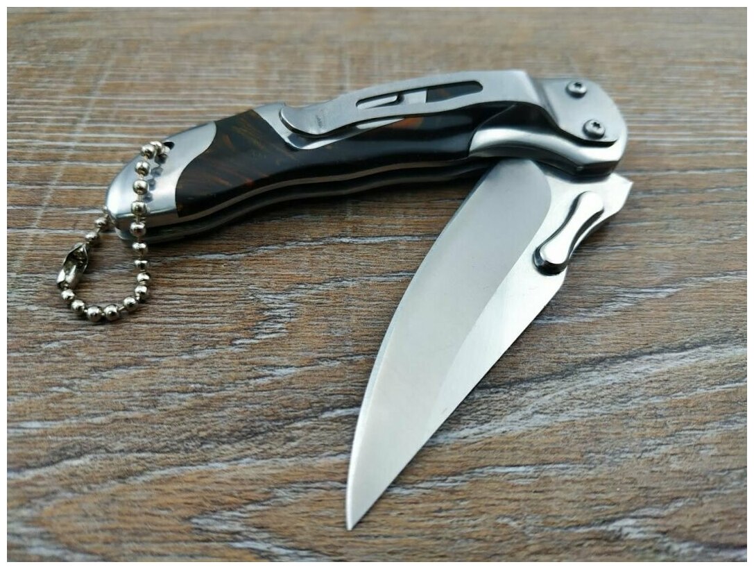 Нож Stinger, 165 мм, коричневый, подарочная упаковка - фото №12