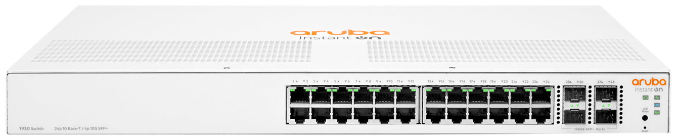 Коммутатор HPE JL683A HPE Aruba Instant On 1930 24G PoE Switch Class4 PoE 4SFP/SFP+ 195W Switch