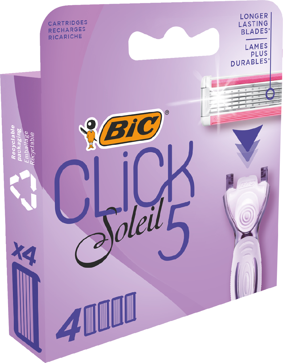 Кассеты для бритья Bic Click 5 Soleil 4шт - фото №6