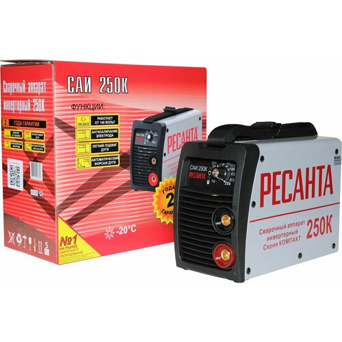 Сварочный аппарат инверторный Ресанта САИ-250К ММА 250 А ПВ - 70 1354700₽