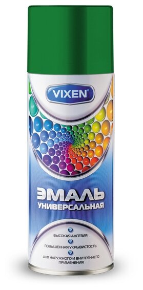 Эмаль VIXEN универсальная темно-зеленая 520мл