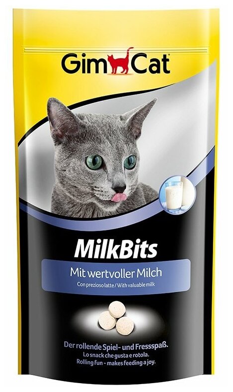 Лакомство для кошек GimCat MilkBits, 40 г - фотография № 1