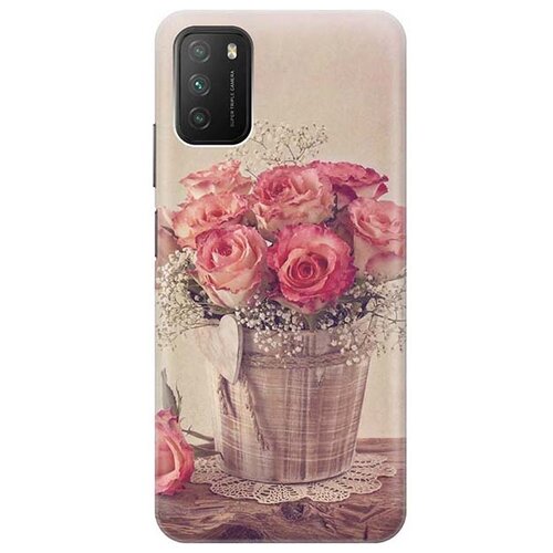 фото Чехол - накладка artcolor для xiaomi poco m3 с принтом "винтажные розы" re:pa