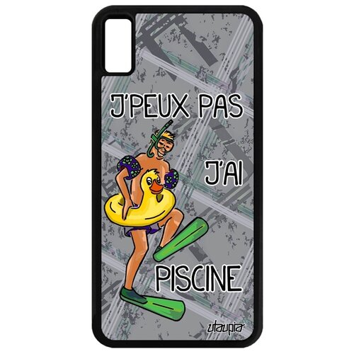фото Чехол на мобильный iphone xs max, "не могу - у меня бассейн!" повод карикатура utaupia