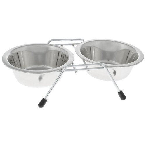 Кормушка для животных напольная двойная 360мл