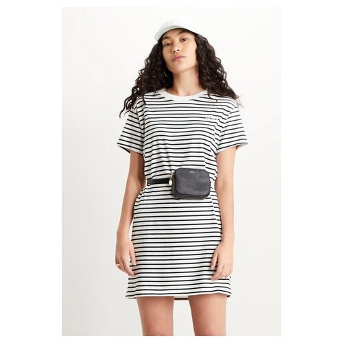 фото Платье в полоску levi's® 2493400020 женское цвет белый lula tee dress serif lula tee dress clo полоски р-р 44 s