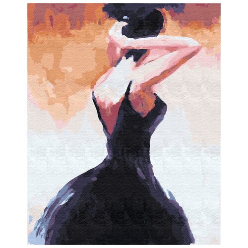 фото Картина по номерам paintboy, gx29898 "девушка в черном платье" 40х50см