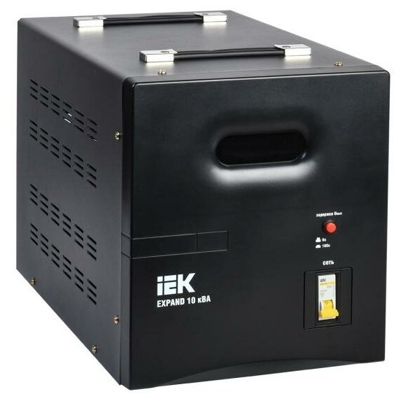 Стабилизатор напряжения IEK Expand 10кВА однофазный черный (IVS21-1-010-11)