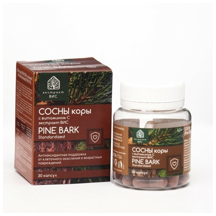 фото ВИС Экстракт коры сосны Вис, 30 капсул, по 0,3 г