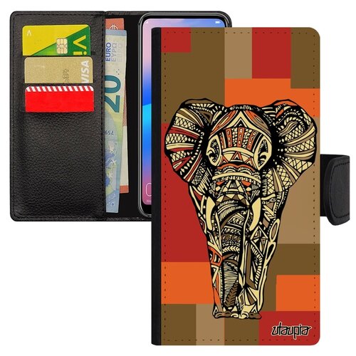 фото Чехол-книжка для мобильного galaxy a40, "слон" саванна elephant utaupia
