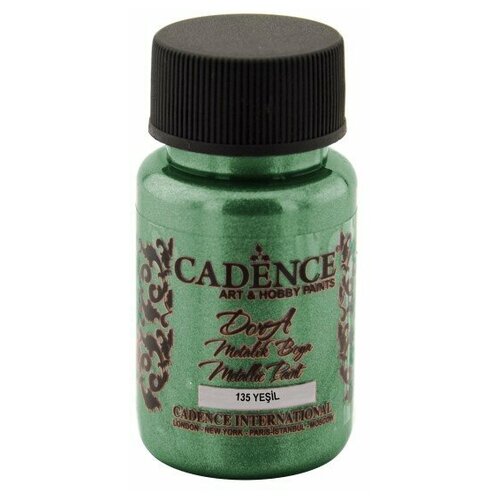 Акриловая краска Cadence Dora Metallic Paint. Green-135