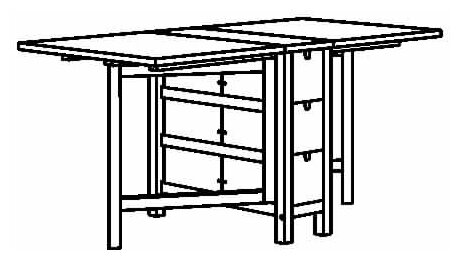 Стол кухонный ИКЕА Норден, 80x26 см, антик — купить в интернет-магазине ...