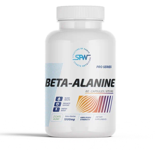 Аминокислоты B-аланин SPW Beta-Alanine, 60 капс, 750 мг. аминокислоты отдельные vplab beta alanine 90 капсул