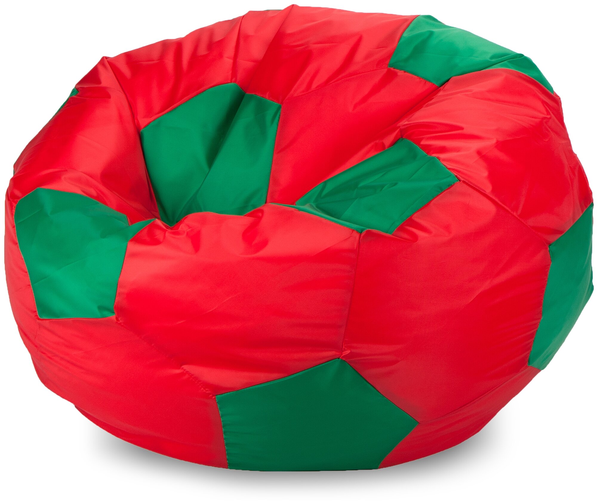 Кресло-мешок «Мяч», XXL, оксфорд, Красный и зеленый