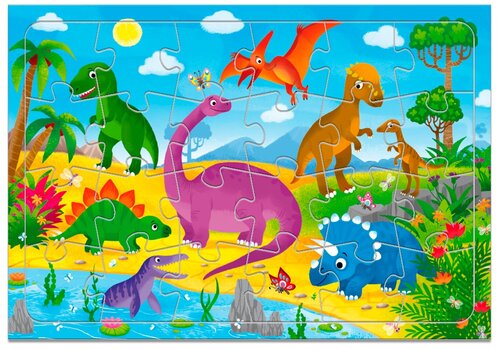 Пазл ГеоДом Динозавры (4607177455372), 24 дет.
