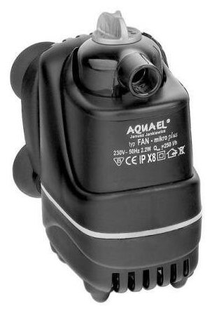 Внутренний фильтр AQUAEL FAN MICRO PLUS, 250 л/ч, для аквариумов объемом до 30 л (1 шт)