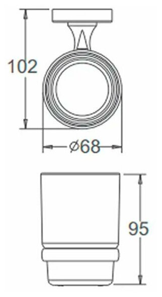 Держатель Ekko E1706 + стакан - фотография № 2