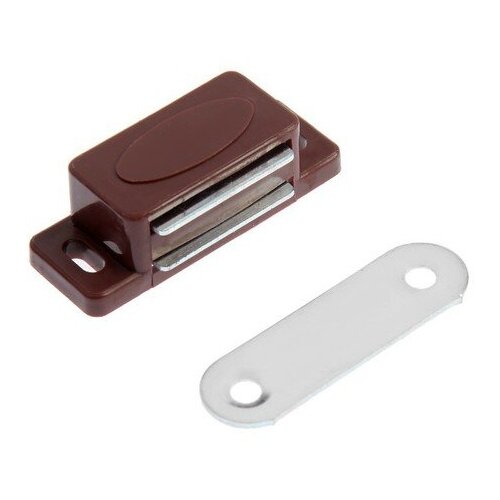 Магнит мебельный тундра M001BR 41х13 мм маленький цвет коричневый 1 шт 5 штук 379₽