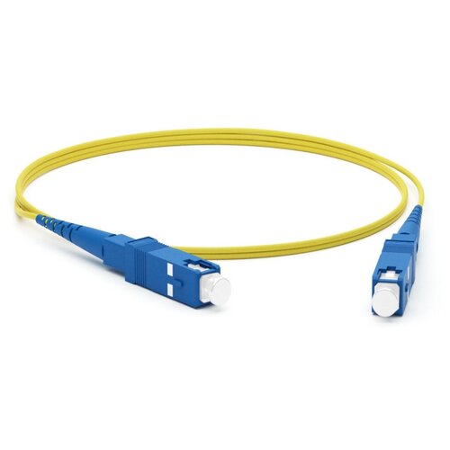 Кабель Hyperline FC-S2-9-SC/UR-SC/UR-H-2M-LSZH, 2 м, желтый 5 шт 1mtr 1c бронированный 2 0 мм волоконный патч корд simplex sx sm sc lc fc ftth jumper 1 жильный оптический волоконный одномодовый кабель elink 1 м