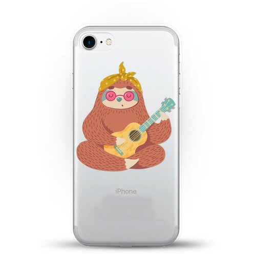 фото Силиконовый чехол лама с гитарой на apple iphone 7 andy & paul