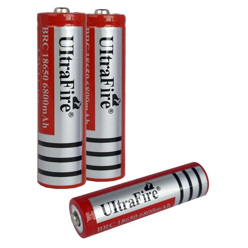 фото Аккумулятор 18650 li-ion ultrafire brc 18650 6800mah, 3шт