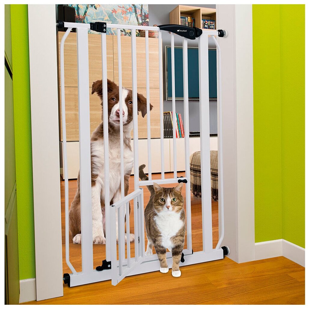 Ограждение для животных Ferplast Pet Gate 73х105 см белый - фотография № 2