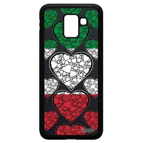 фото Чехол на смартфон galaxy j6 2018, "флаг италии с сердцем" страна патриот utaupia