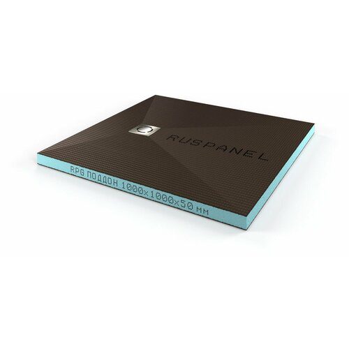 Поддон стандарт Ruspanel RPG 1000х1000х50 мм уклон в сторону под точечный трап 9075₽