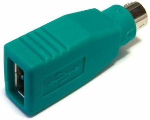 Переходник PS/2 (m) USB A(f) зеленый (для мыши)