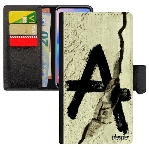 фото Чехол книжка на телефон mi 8 lite, "анархия" беспредел забастовка utaupia