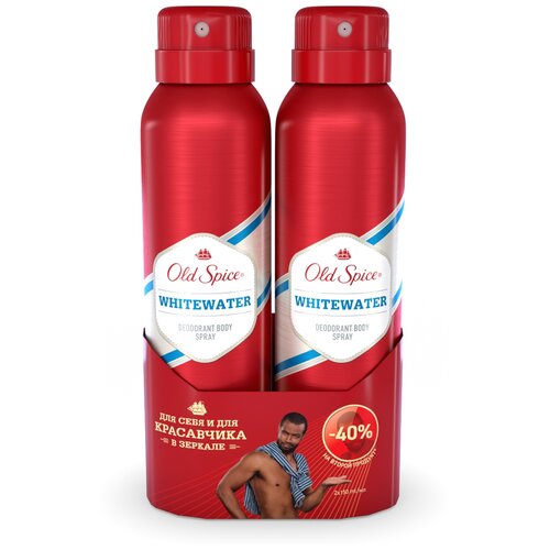 Old Spice Дезодорант спрей WhiteWater, 2 шт., 150 мл, 300 г