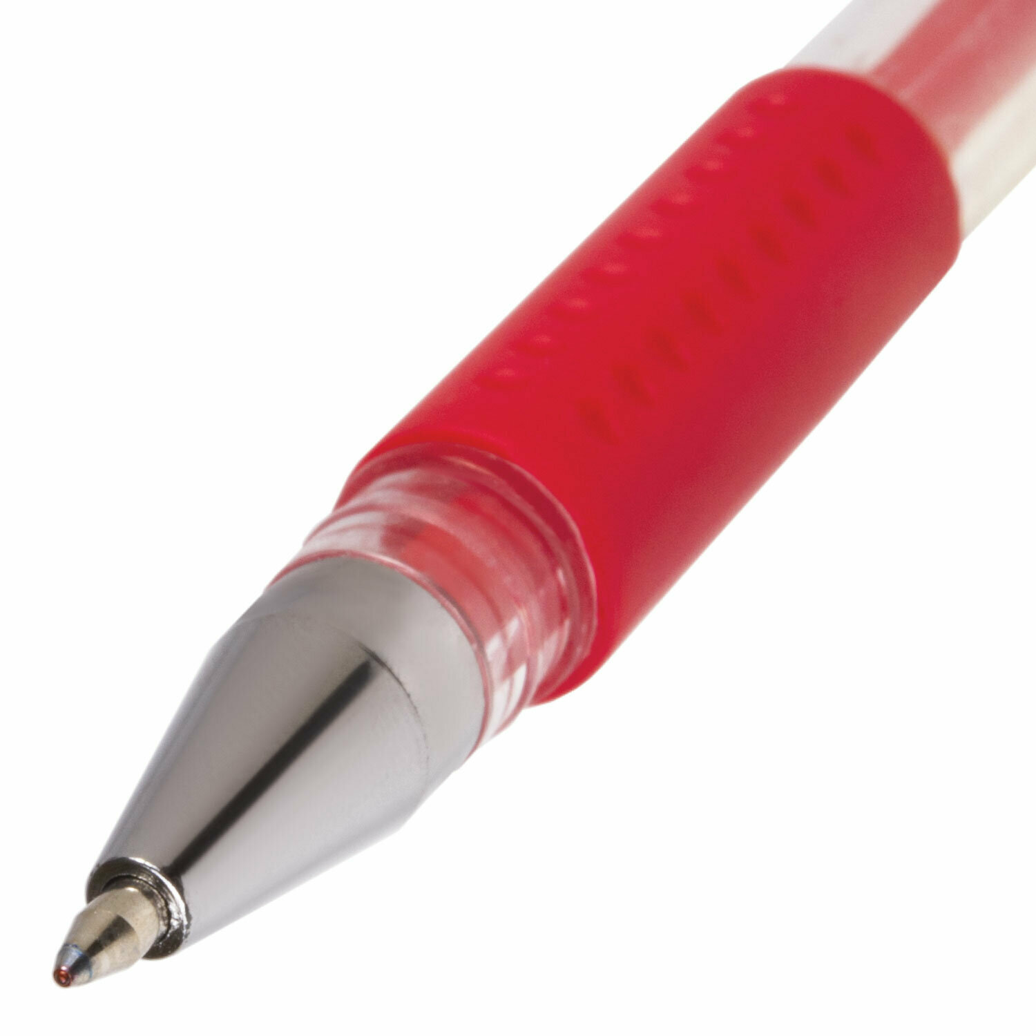Ручка гелевая Brauberg Number One с грипом красная пишущий узел 0.5мм линия 0.35мм - фото №9