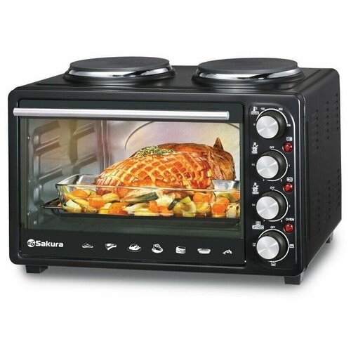 Духовка электрическая Sakura SA-7024HBK 3080Вт 23л2конфорки 711600₽