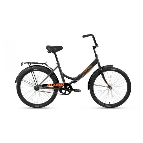 фото Велосипед altair city 24 (24" 1 ск. рост 16" скл 2020-2021, темно- серый/оранжевый, rbkt1yf41003