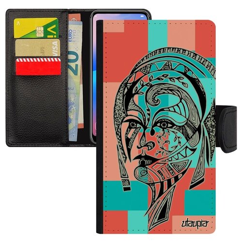 фото Чехол-книжка на телефон samsung galaxy s10e, "портрет женщины" цветок fleur utaupia