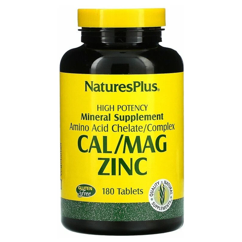 Таблетки Nature's Plus Cal/Mag Zinc, 490 г, 180 шт.