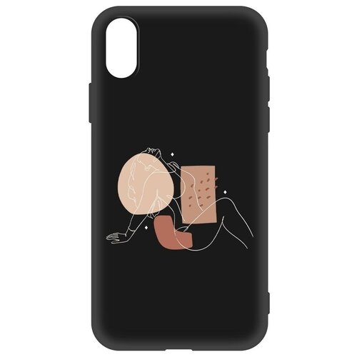Чехол-накладка Krutoff Soft Case Чувственность для iPhone X черный чехол накладка krutoff soft case чувственность для iphone 14 plus черный