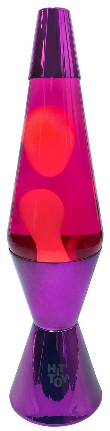 Лава-лампа 36 см Хром Ромб, Розовый/Белый - фотография № 1