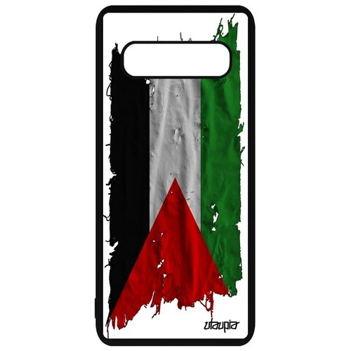 фото Чехол для телефонов samsung galaxy s10 plus, "флаг палестины на ткани" страна utaupia