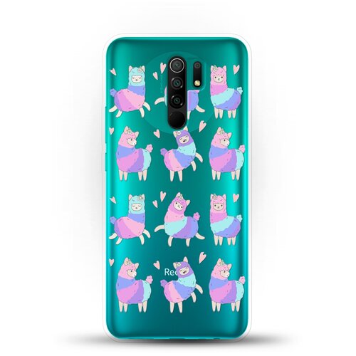 фото Силиконовый чехол цветные ламы на xiaomi redmi 9 andy & paul