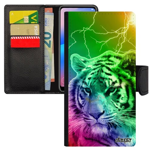 фото Чехол-книжка на телефон galaxy s7 edge, "царь тигр" джунгли хищник utaupia