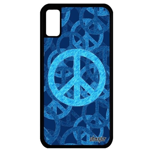фото Чехол для iphone x, "peace and love" мир и любовь символ utaupia