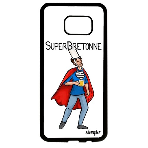 фото Чехол для мобильного galaxy s7 edge, "супербретонка" бретань комикс utaupia